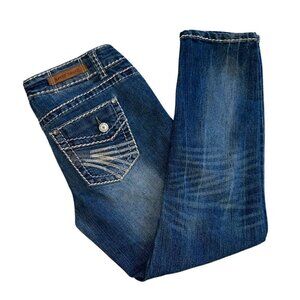 Almost Famous Women's Size 9 Skinny Jeans White Thread Low Rise Vintage 2000s